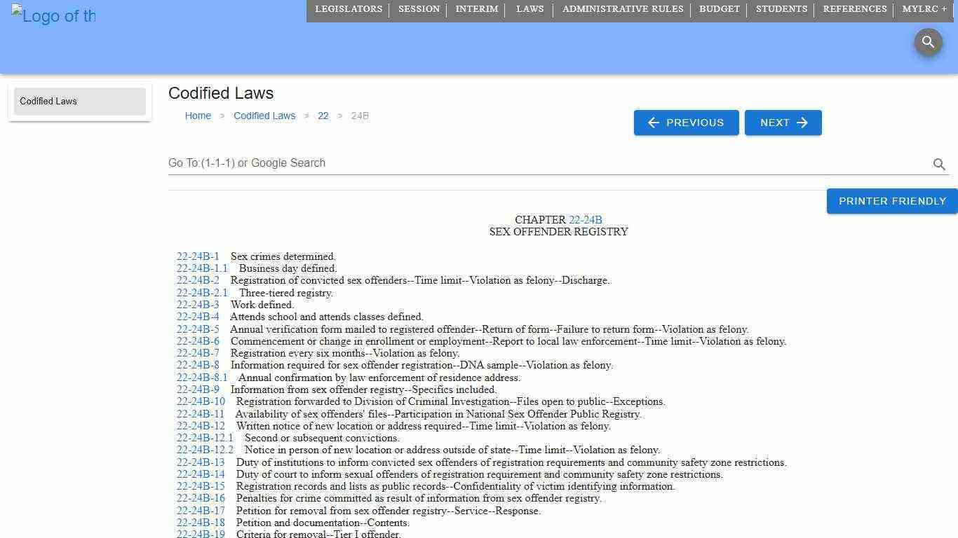 Codified Law 22-24B | South Dakota Legislature
